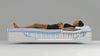 mattress showing how it moves with a woman who is on top, changing body position
